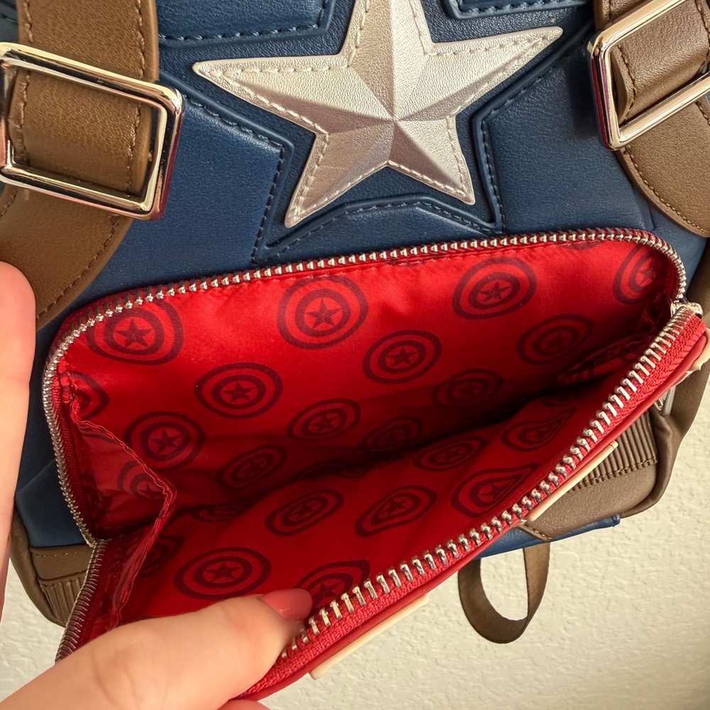 RARE Loungefly Marvel Captain America Cosplay Mini Backpack Avengers Shield Bag - Picture 9 of 12